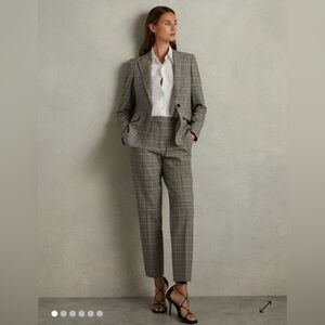 Reiss Tamy in grey check suit